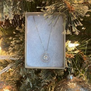 Swarovski crystal silver necklace 9”